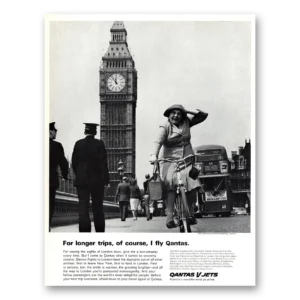 1964 Qantas Airlines Print Ad | Long Trips Course