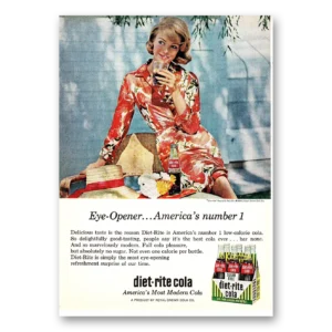 1964 Diet Rite Cola Print Ad | Eye Opener
