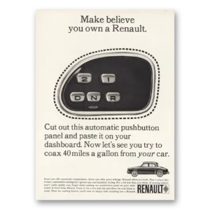 1964 Renault Print Ad | Make Believe You Own