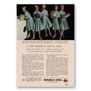 1964 Republic Steel Print Ad | New Wrinkle