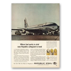 1964 Republic Steel Print Ad | United Airlines