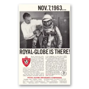 1964 Royal Globe Insurance Print Ad | Astronaut