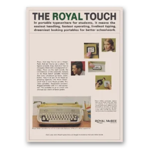 1964 Royal Typewriter Print Ad | Touch Students