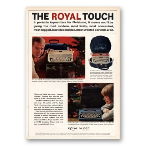 1964 Royal Typewriter Print Ad | Royal Touch