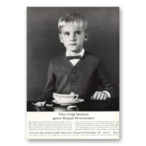 1964 Royal Worcester China Print Ad | Ring Bearer