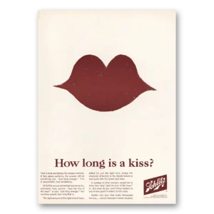 1964 Schlitz Beer Print Ad | How Long Kiss