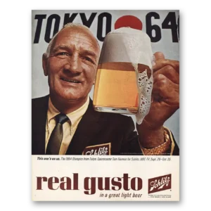 1964 Schlitz Beer Print Ad | Tom Harmon