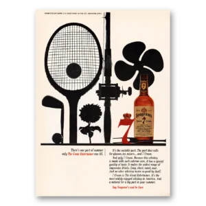 1964 Seagrams 7 Crown Whiskey Print Ad | Great Entertainer