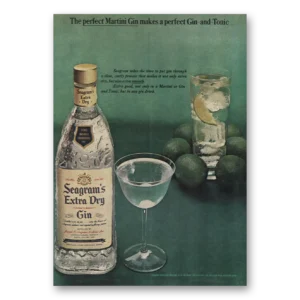 1964 Seagrams Print Ad | Perfect Martini Gin