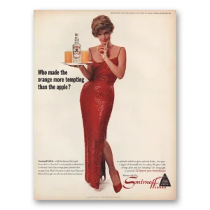 1964 Smirnoff Vodka Print Ad | Orange Tempting