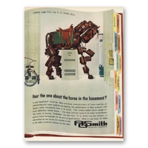 1964 A O Smith Print Ad | Horse In The Basement