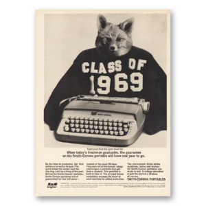 1964 Smith Corona Typewriters Print Ad | Class 1969