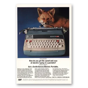 1964 Smith Corona Typewriters Print Ad | Foxy Question