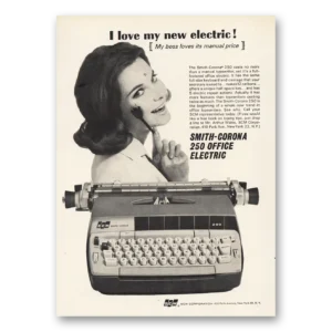 1964 Smith Corona Typewriters Print Ad | Love My New Electric