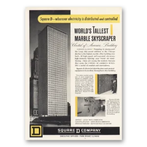 1964 Square D Print Ad | United Of America Building