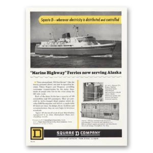 1964 Square D Print Ad | Marine Highway Ferries
