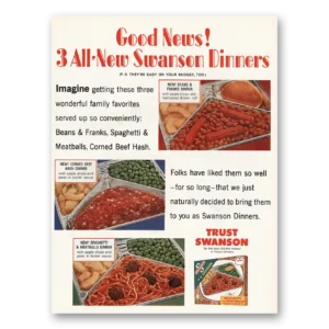 1964 Swanson Frozen Dinners Print Ad | Good News