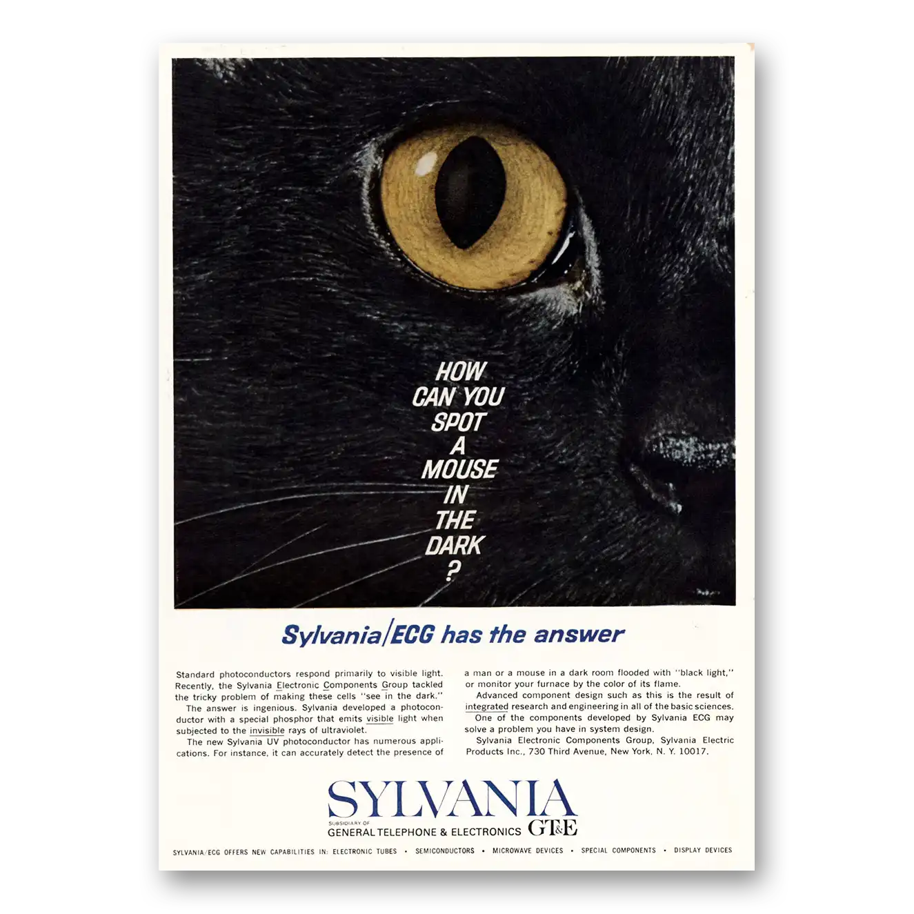 1964 Sylvania Electronic Components Print Ad | Spot Mouse