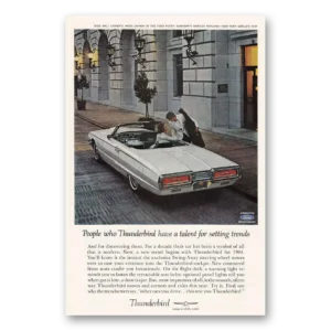 1964 Ford Thunderbird Print Ad | Setting Trends