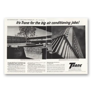 1964 Trane Air Condioning Print Ad | Big Air Conditioning Jobs