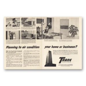 1964 Trane Air Condioning Print Ad | Home Or Business
