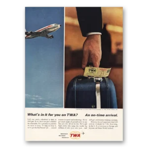1964 TWA Print Ad | On Time Arrival