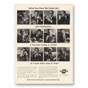 1964 United Airlines Print Ad | Businessmen
