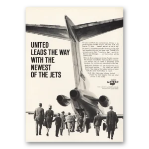 1964 United Airlines Print Ad | Leads Way