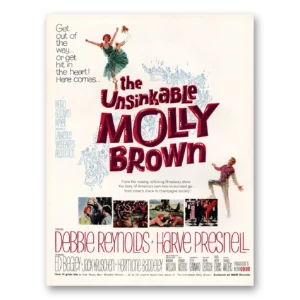 1964 Unsinkable Molly Brown Movie Promo Print Ad | Debbie Reynolds