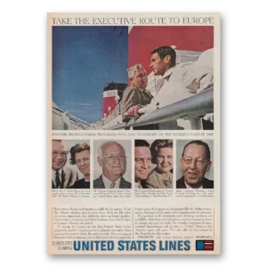 1964 United States Lines Print Ad | Executive Route