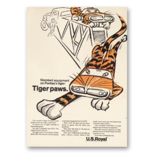 1964 US Royal Tires Print Ad | Tiger Paws