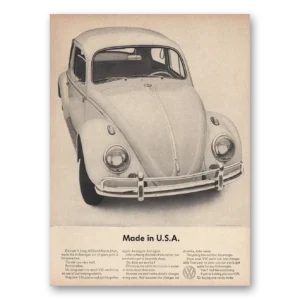 1964 Volkswagen Beetle Print Ad | Made Usa