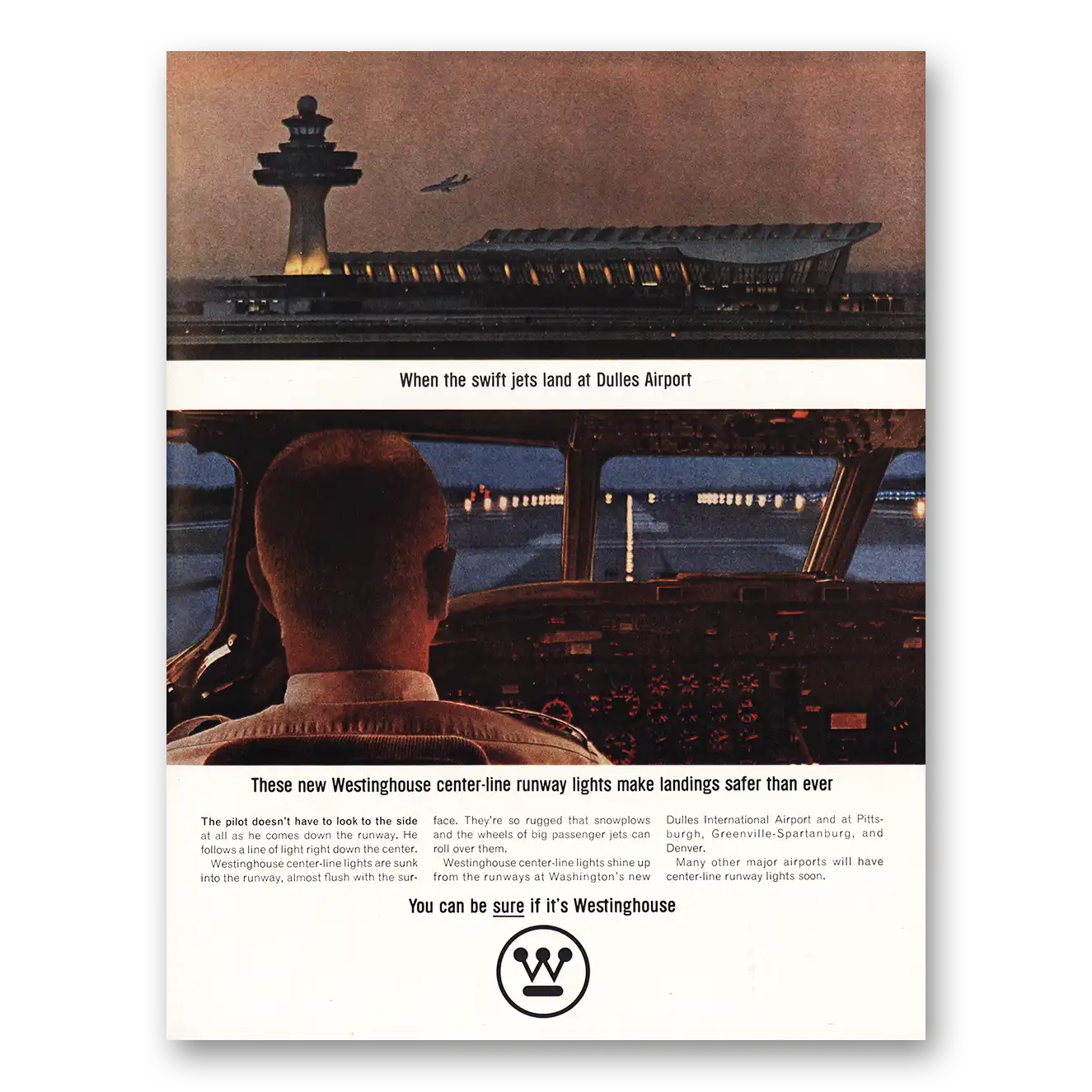 1964 Westinghouse Print Ad | Dulles Airport
