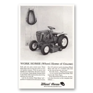 1964 Wheel Horse Print Ad | Push Pull