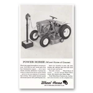 1964 Wheel Horse Print Ad | Power Horse