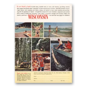 1964 Wisconsin Print Ad | 8700 Lakes