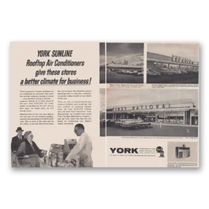1964 York Air Conditioning Print Ad | Sunline Rooftop