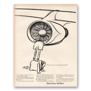 1965 American Airlines Print Ad | Get On Plane