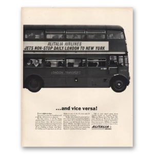 1965 Alitalia Airlines Print Ad | London Transport