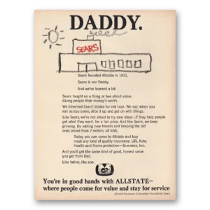 1965 Allstate Insurance Print Ad | Sears Founded