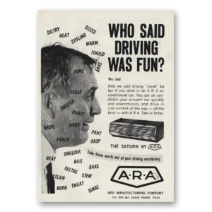 1965 ARA Saturn Air Conditioning Print Ad | Driving Fun