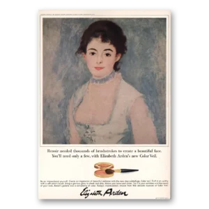 1965 Elizabeth Arden Print Ad | Renoir Needed Thousands Brushstrokes