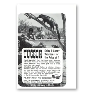 1965 Tucson Arizona Print Ad | Western Gateway To Mexico