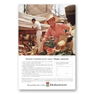 1965 Nassau Bahamas Print Ad | Markets Aren't Super