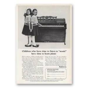 1965 Baldwin Piano Print Ad | Listen To Music