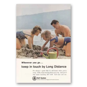 1965 Bell Telephone Print Ad | Beach