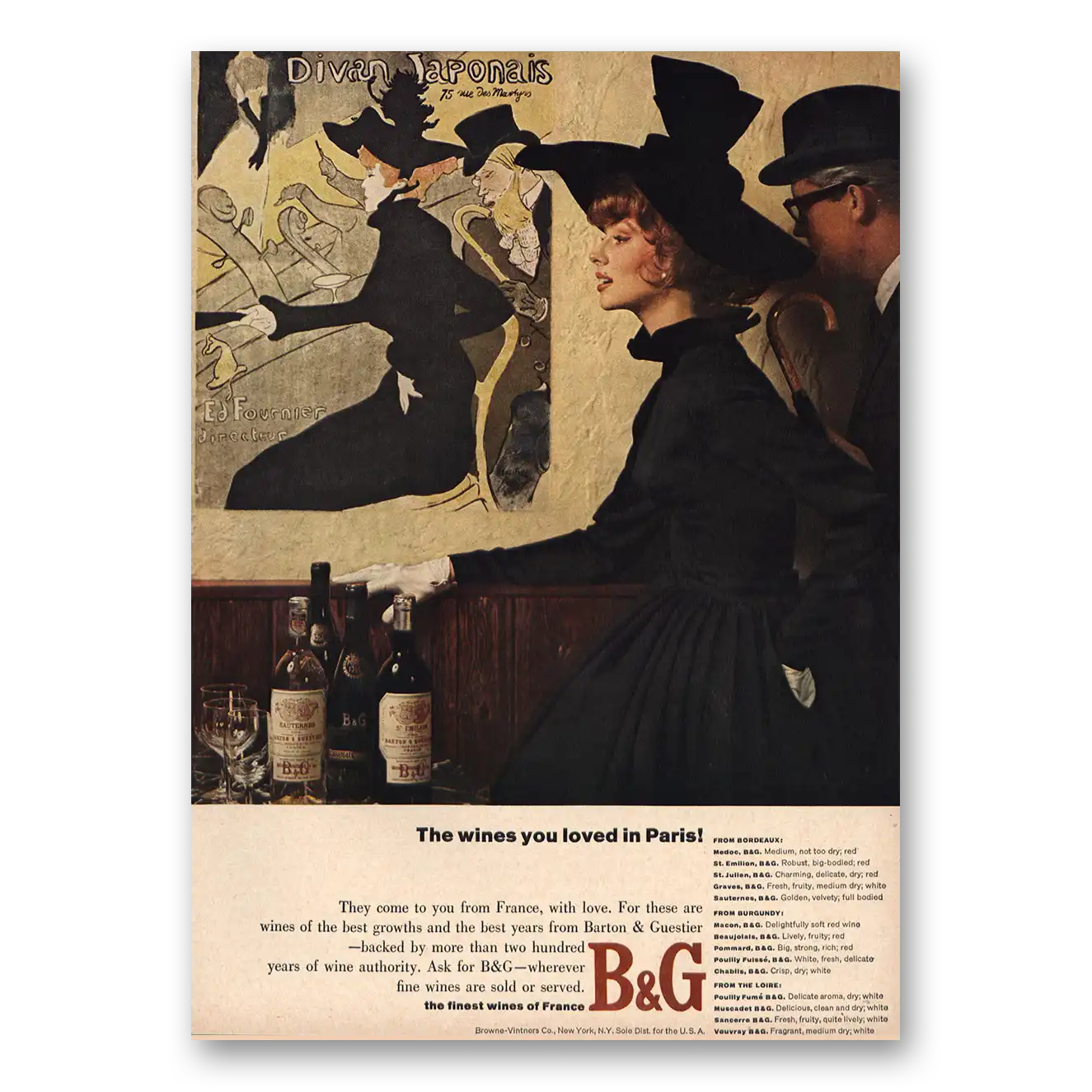 1965 B&G Print Ad | Wines You Loved