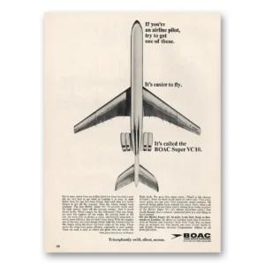 1965 British Airways BOAC Print Ad | Airline Pilot
