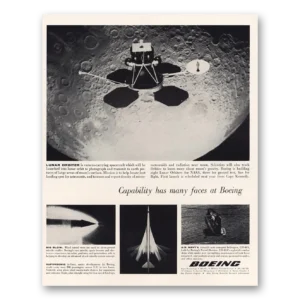 1965 Boeing Print Ad | Lunar Orbiter