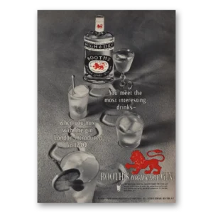 1965 Booths Gin Print Ad | Interesting Drinks